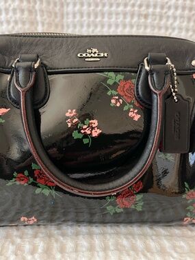 Coach Bennet Floral Patent Leather Satchel F25856 – Elegant & Chic
